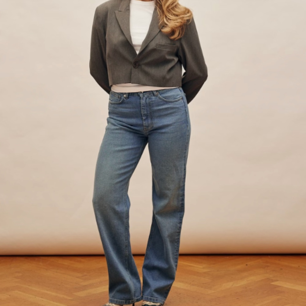 Djerf Avenue Jeans Straight Blue